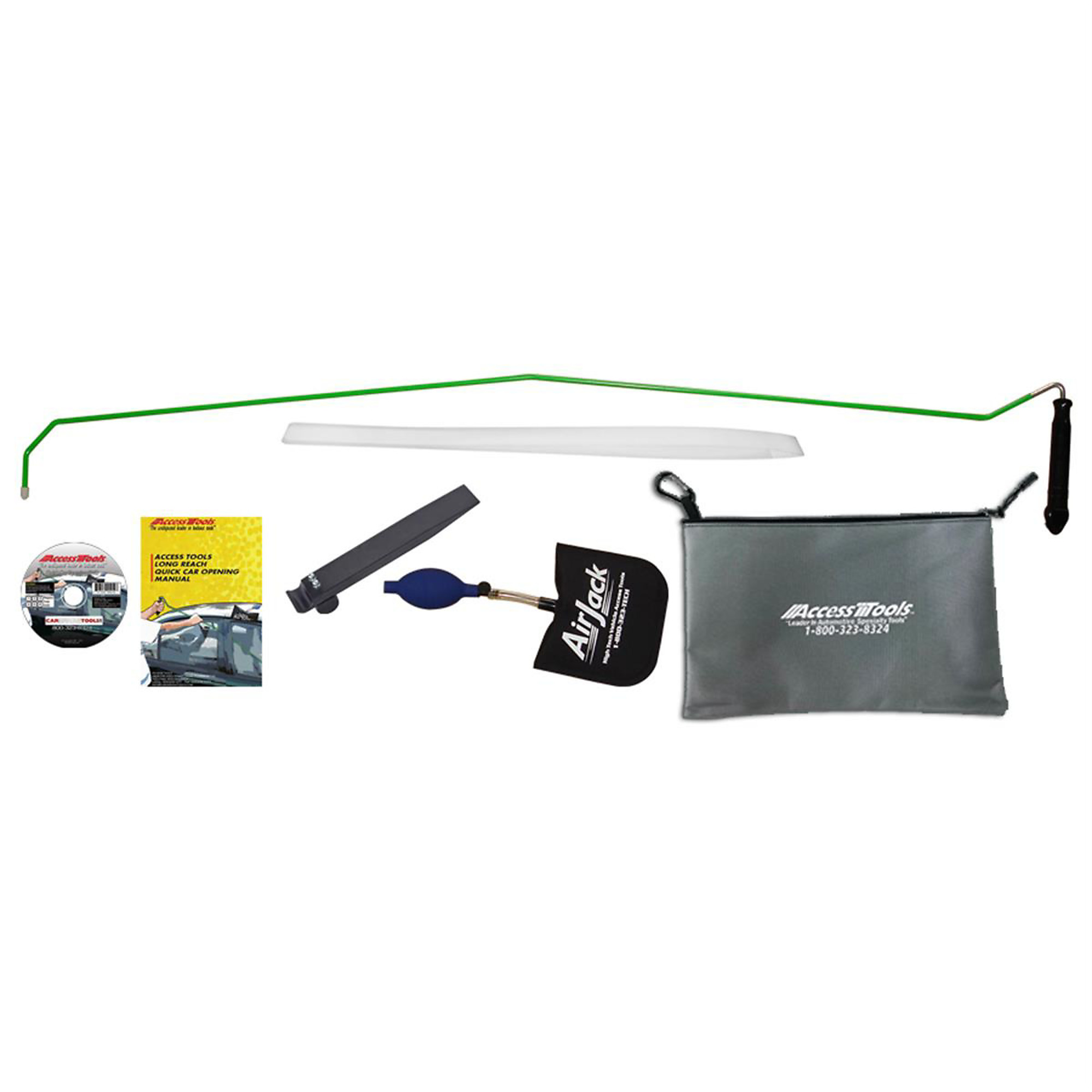 Access Tools One Hand Jack Set — Scratch-Proof Coating, Store-N-Go Handle, Model# AETOHJS4